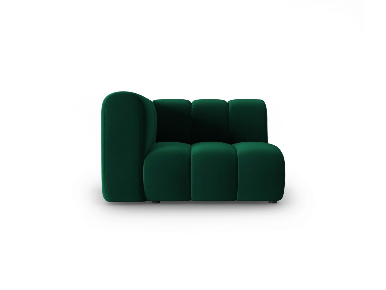 Modul canapea stanga 1 loc, Lupine, Micadoni Home, BL, 114x87x70 cm, catifea, verde bottle - imagine 6